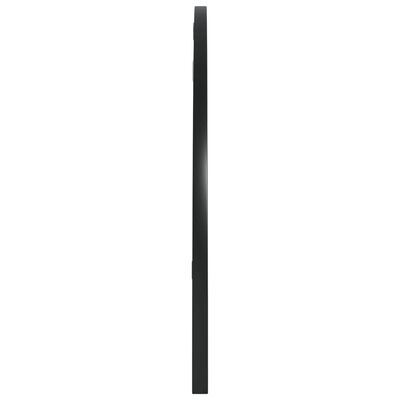 vidaXL Lustro ścienne, czarne, 80x40 cm, zakończone łukiem, żelazo