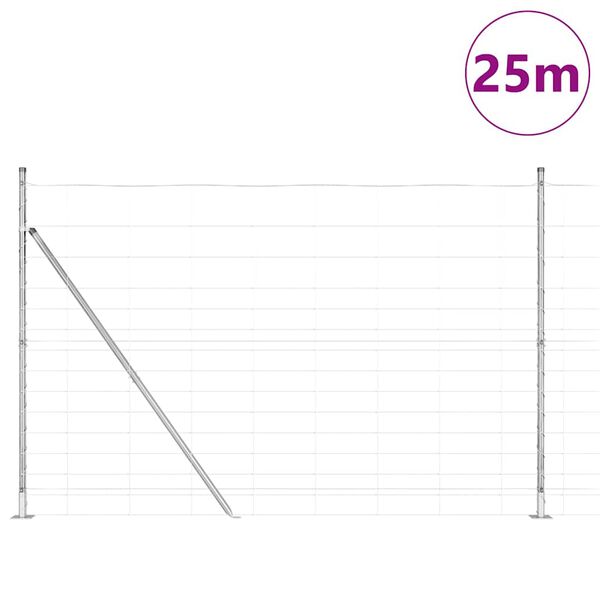 vidaXL Słupek ogrodzeniowy. Galwanizowany 25 x 1,6 m Stal