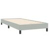 vidaXL Łóżko Box Spring bez materaca Jasnoszary 90x220 cm Aksamit