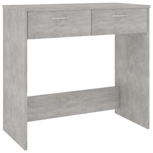 vidaXL Biurko, szarość betonu, 80x40x75 cm, materiał drewnopochodny