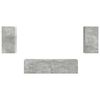 vidaXL Zestaw szafek RTV 4 pcs Betonowy szary Materiał drewnopochodny