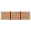 vidaXL Panel ogrodzeniowy 3 szt. 526 x 146 cm WPC i aluminium brązowy
