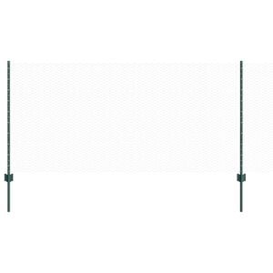 vidaXL Sześciokątne ogrodzenie z słupkiem 25 x 1 m Stal pokryta PVC