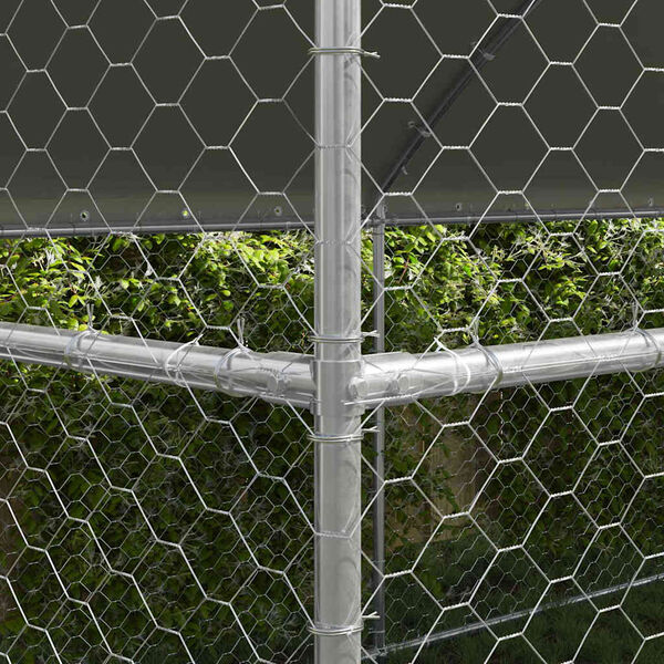 vidaXL Kenel dla Ps&oacute;w 4 pcs Srebrny 8 x 2 x 2 m Stal galwanizowana