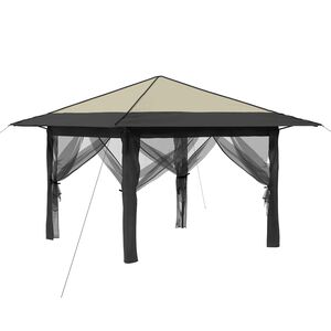 vidaXL Gazebo z 4 Ścianami Kremowy i antracytowy