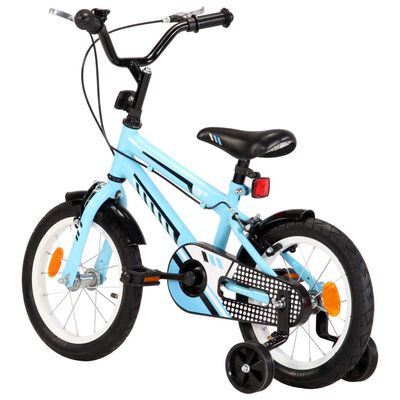 vidaXL Rower dla dzieci, 14 cali, czarno-niebieski