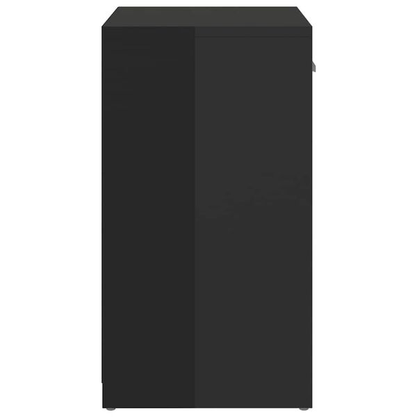 vidaXL Ławka z miejscem na buty, wysoki połysk, czarna, 94,5x31x57 cm