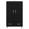 vidaXL Highboard Czarny Dąb 69,5 x 31 x 115 cm Materiał drewnopochodny