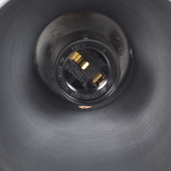 vidaXL Lampa ścienna, srebrna, E27, lite drewno mango i żelazo