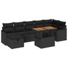 vidaXL Zestaw Sof na Ogr&oacute;d z przechowywaniem 8 pcs Czarny Polirattan