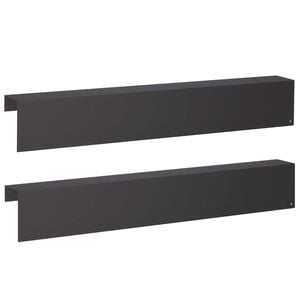 vidaXL Profil nakładkowy ogrodowy 2 szt. 100 x 10 x 15 cm Stal Czarny