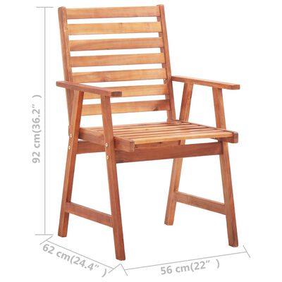 vidaXL Krzesła stołowe do ogrodu, 8 szt., lite drewno akacjowe