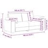 vidaXL Sofa Ciemnoszary 180 x 77 x 82 cm tkanina