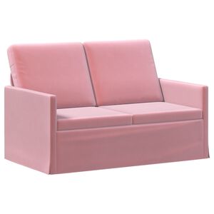 vidaXL Sofa dwuosobowa r&oacute;żowy 130 x 81 x 82 cm Welur