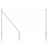 vidaXL Ogrodzenie z słupkiem Srebrny 1 x 10 m Stal
