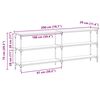 vidaXL Konsola Stare drewno 200 x 29 x 75 cm