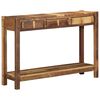 vidaXL Konsola Brązowy 107 x 33 x 76 cm Lite Drewno Recyklingowe
