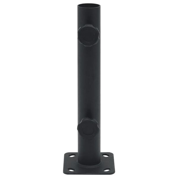 vidaXL Podstawa parasola, do słupków Ø32/34/38 mm, matowa czerń, stal