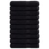 vidaXL Ręczniki premium SOLUND, 10 szt., czarne, 80x200 cm, 600 g/cm&sup2;