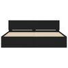 vidaXL Rama łóżka z wezgłowiem, czarna, 200x200 cm