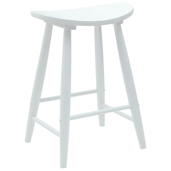 vidaXL Krzesła jadalne 2 pcs Biały 46 x 37 x 63 cm Drewno Gumowe