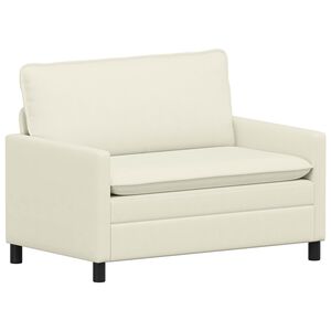 vidaXL Sofa 2-osobowy kremowy 126 x 81 x 87,5 cm tkanina