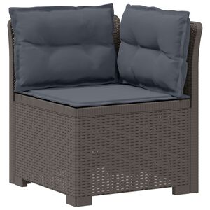vidaXL Sofa Ogrodowa 1-osobowa z Poduszkami w Wyglądzie Rattanowym PP