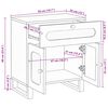 vidaXL Szafka Nocna Naturalny 50 x 33 x 60 cm Drewno z mango