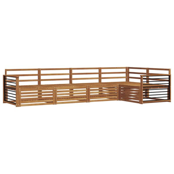 vidaXL Zestaw sof na zewnątrz 5 pcs Naturalny Lite Drewno Akacji