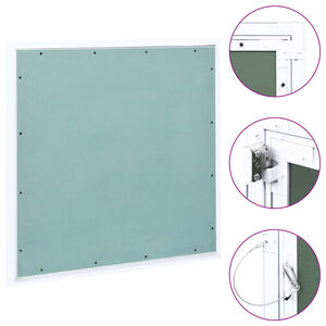 vidaXL Panel rewizyjny z aluminiową ramą i płytą z gipsu, 700x700 mm