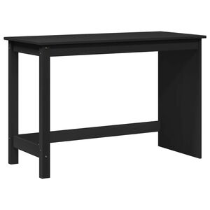 vidaXL Biurko Czarny 112 x 50 x 75 cm Lite drewno sosnowe