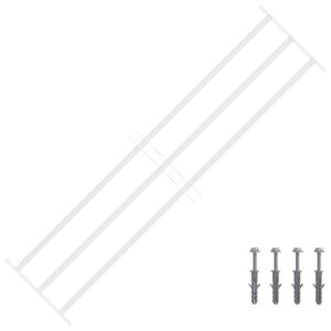 vidaXL Krata zabezpieczająca do okien z 3 poprzeczkami 3 pcs 93-174 cm