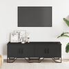 vidaXL Szafka pod TV, czarna, 122x34x41 cm, materiał drewnopochodny