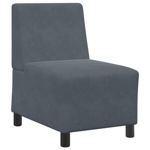 vidaXL Modułowa sofa bez podłokietnik&oacute;w Ciemnoszara 55 cm Aksamit