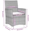vidaXL Zestaw do jadalni w ogrodzie 5 pcs Czarny polirattan