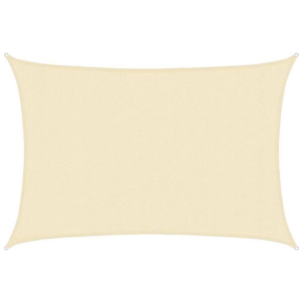 vidaXL Żagiel przeciwsłoneczny, 160 g/m², kremowy, 3x5 m, HDPE