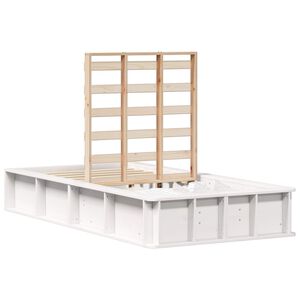 vidaXL Ramka ł&oacute;żka Biały 100 x 200 cm Lite drewno sosnowe