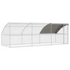 vidaXL Klatka dla kur z 1 drzwiami 3 szt. Srebrny 600x200x200 cm