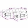 vidaXL Zestaw Sof na Ogród z poduszką 13 pcs Czarny Stal
