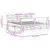 vidaXL Rama ł&oacute;żka bez materaca, 180x200 cm, lite drewno sosnowe