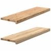 vidaXL Stopnie schodowe, 2 szt. surowe, 90x25x2cm lite drewno dębowe