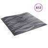 vidaXL Panele ścienne 12 pcs Szary Kamień 50 x 50 cm Pianka XPS