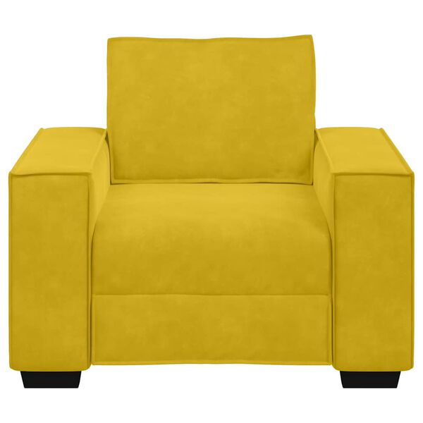 vidaXL Sofa Fotel Ż&oacute;łty 100x78x84 cm Aksamit
