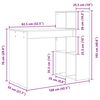 vidaXL Biurko Szary Sonoma 108 x 55 x 103.5 cm Materiał drewnopochodny