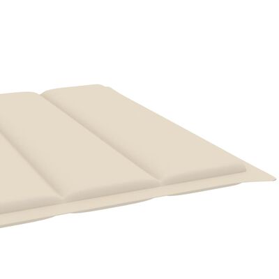 vidaXL Poduszka na leżak, kremowa, 200x70x3 cm, tkanina