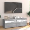 vidaXL Szafka pod TV z LED, szary dąb sonoma, 120x35x40 cm