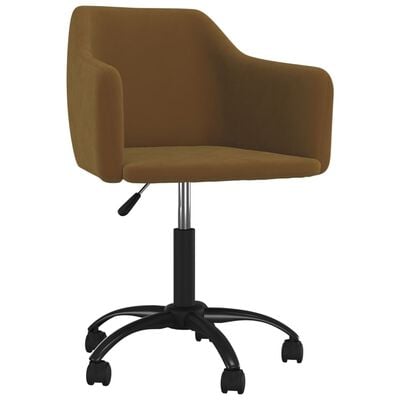 vidaXL Obrotowe krzesła stołowe, 2 szt., brązowe, aksamitne