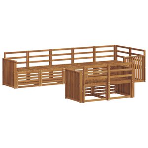 vidaXL Zestawy sof 8 pcs Naturalny Lite Drewno Akacji
