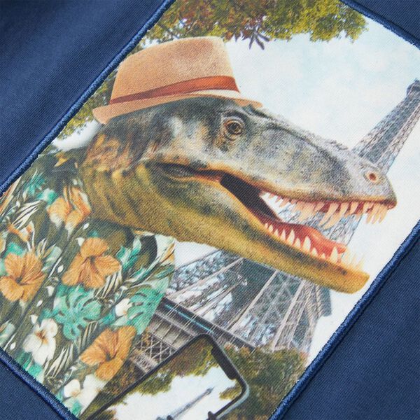 Koszulka dziecięca, ciemnoniebieska, 140