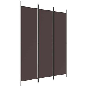 vidaXL Parawan 3-panelowy, brązowy, 150x200 cm, tkanina